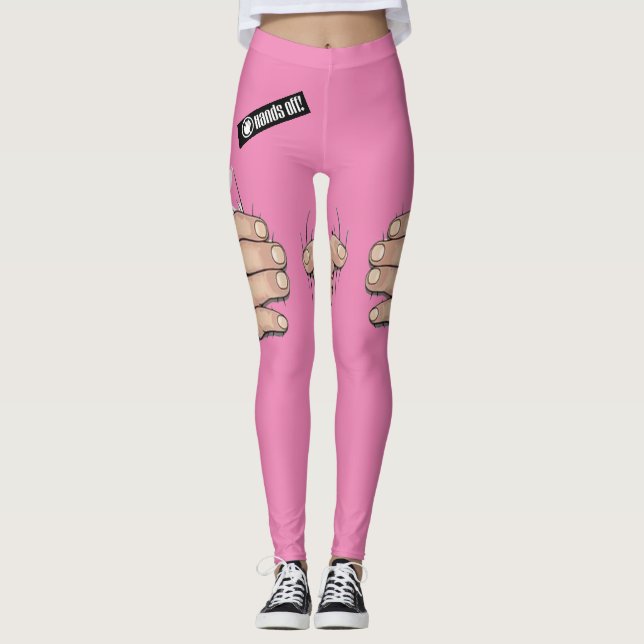 Leggings Risque Humor rosa Grueso y Leguas Graciosas (Anverso)
