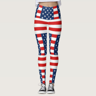 Leggings rmdesignflo55 Bandera de Estados Unidos sobre un f