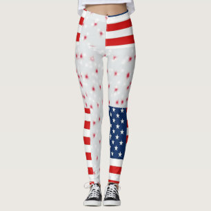 Leggings rmdesignflo55 dibujando la bandera de EE.UU. en un