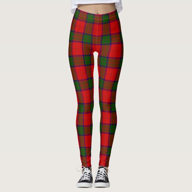 Leggings Robertson tartan platillo rojo (Anverso)