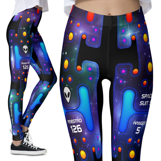 Leggings Robot futurista mecánico de Chica espacial Android (Subido por el creador)