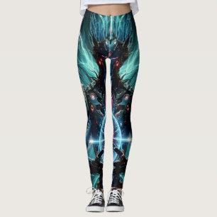 Leggings Robot Futurista Núcleo Cósmico Ciberpunk