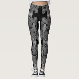 Leggings Robot futurista para Android mecánico blanco y neg