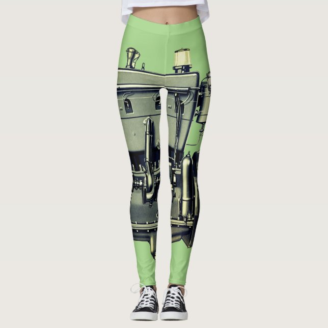 Leggings Robot mecánico del motor de gas de Wisconsin tempr (Anverso)