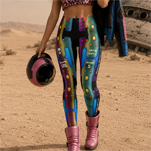 Leggings Robot mecánico multicolor metálico para Android