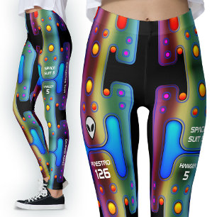 Leggings Robot mecánico multicolor metálico para Android