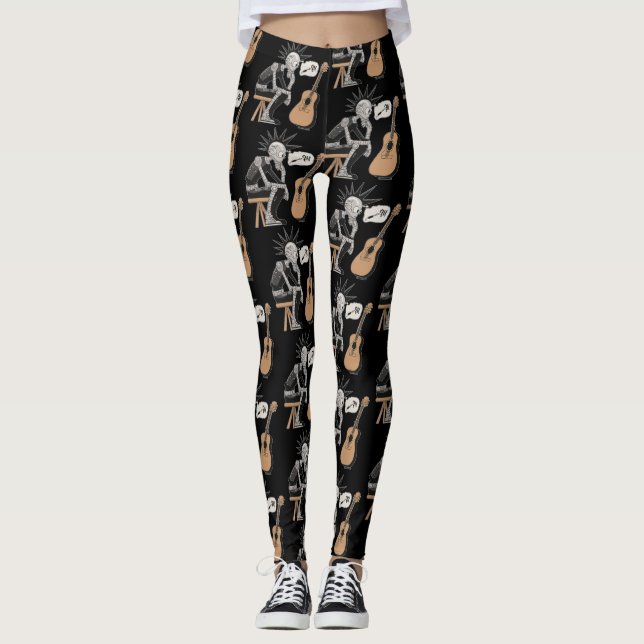 Leggings Robot musical confuso (Anverso)