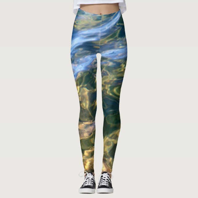 Leggings Rocas de agua del lago Superior (Anverso)