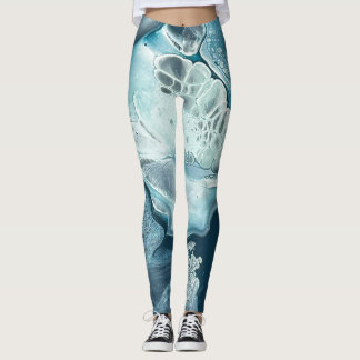 Leggings Rocío del océano tonos de azul verdoso