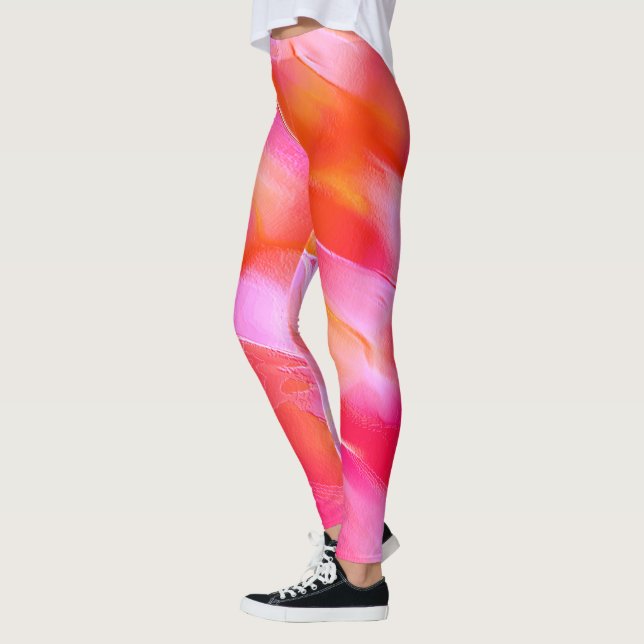 Leggings Rock rosa y pulido naranja (Izquierda)