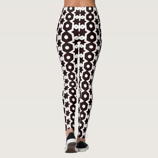 Leggings Rock Star Black & White XS-XL_Leggings (Reverso)
