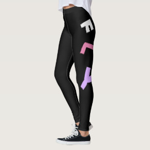 Leggings Rocket - Púrpura y RosaAbstract Pop Art. ¡FLY!