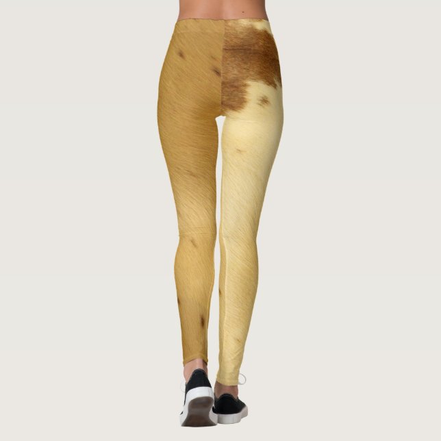 Leggings Rodeo beige caliente del entrenamiento del modelo (Reverso)