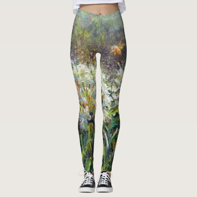 Leggings "Rododendros y abeja" (Anverso)