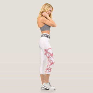 Leggings rojas griegas Capri