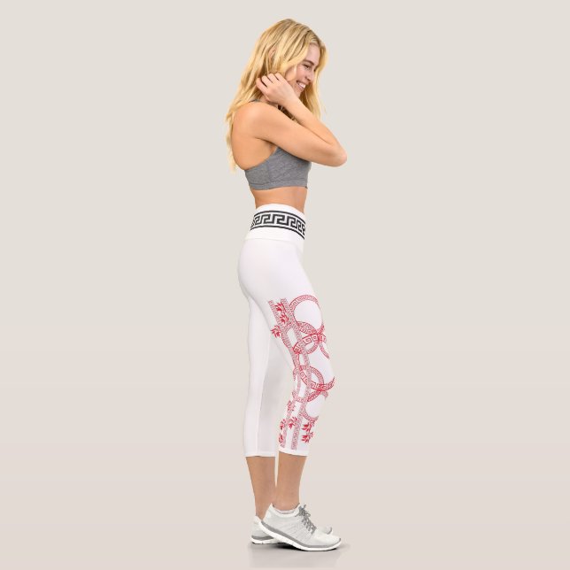 Leggings rojas griegas Capri (Derecha)