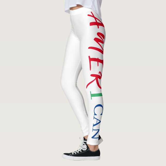Leggings Rojo Azul Blanco Negro Mujeres Africanas América (Izquierda)