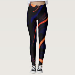 Leggings Rojo azul marrón color genial simple Moderno Rosa
