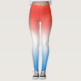 Leggings Rojo, blanco y azul patriótico