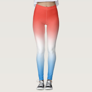 Leggings Rojo, blanco y azul patriótico