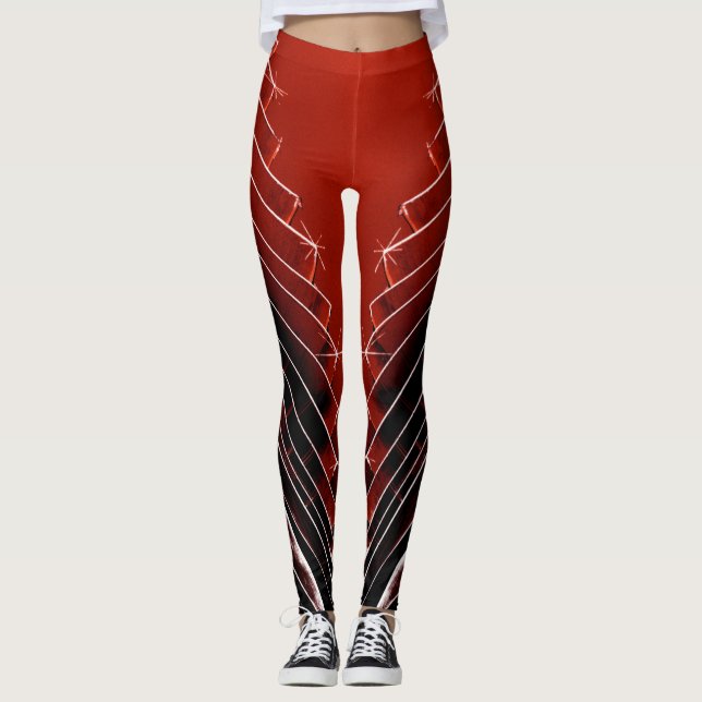 Leggings Rojo Borgoña a Negro (Anverso)