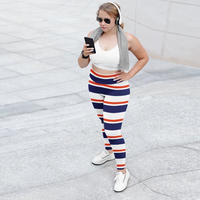 Leggings Rojo con franjas azules (Subido por el creador)