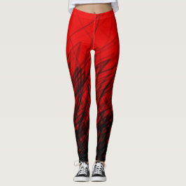 Leggings Rojo cruzado apilado - Piernas