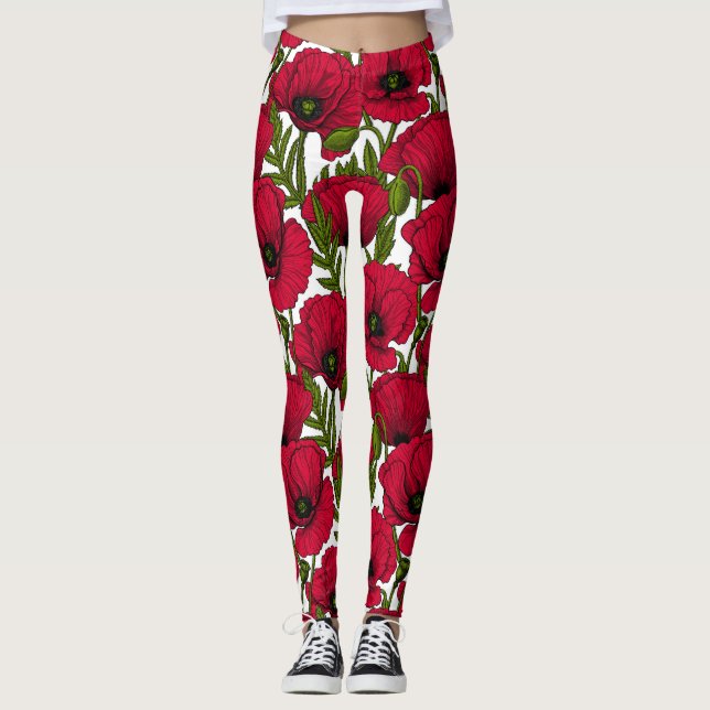 Leggings Rojo de adormidera 2 (Anverso)