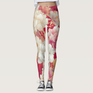 Leggings Rojo floral elegante