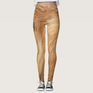 Leggings Rojo Fox Fur Pattern Tile