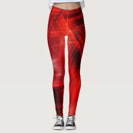 Leggings Rojo Negro collages modernos chic hipster artístic