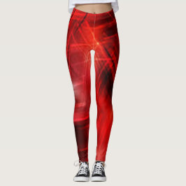 Leggings Rojo Negro collages modernos chic hipster artístic