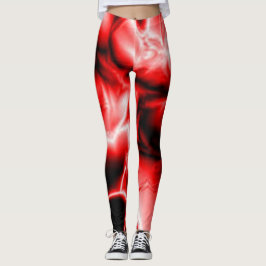 Leggings Rojo Negro collages modernos chic hipster artístic