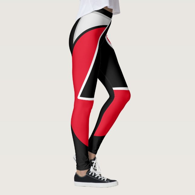 Leggings Rojo, negro y blanco  (Derecha)