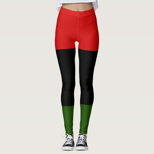 Leggings Rojo, negro y verde (Anverso)