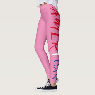 Leggings Rojo Rosa Azul Blanco Negro Mujer Africana América