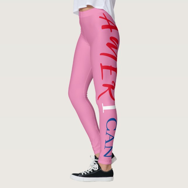 Leggings Rojo Rosa Azul Blanco Negro Mujer Africana América (Izquierda)