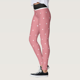 Leggings Rojo Rosa Negro Blanco Lunares