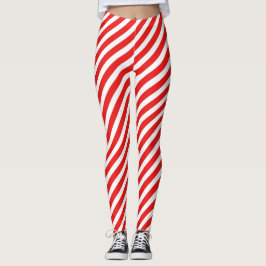 Leggings Rojo y blanco rayado