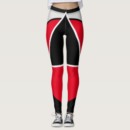 Leggings Rojo y Negro