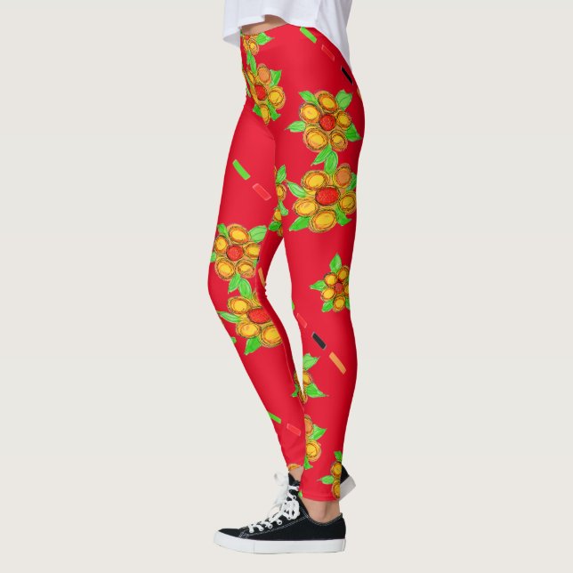 Leggings Rojos Y Amarillo (Izquierda)