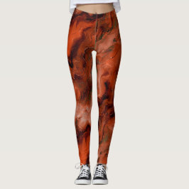 Leggings Rojos y Naranjas ricos crean efecto de mareo
