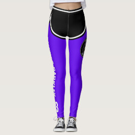 Leggings Roller Derby Logo Purple Black Team Name Uniform