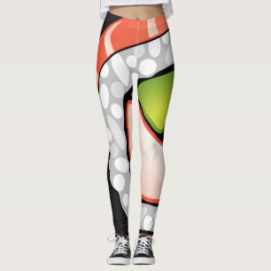 Leggings Rollo de sushi abstracto