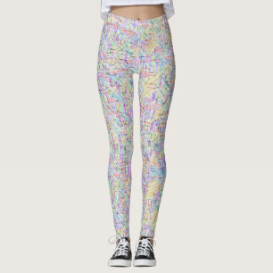 Leggings Rompecabezas de búsqueda de palabras en blanco res