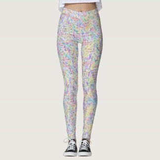 Leggings Rompecabezas de búsqueda de palabras en blanco res