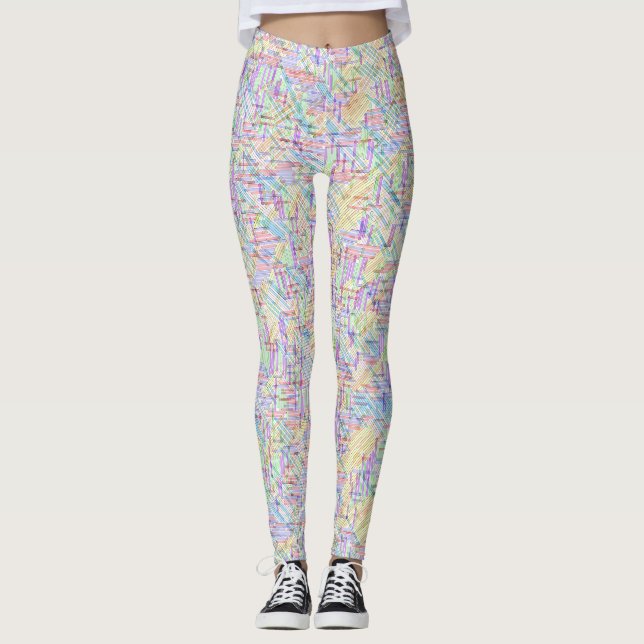 Leggings Rompecabezas de búsqueda de palabras en blanco res (Anverso)