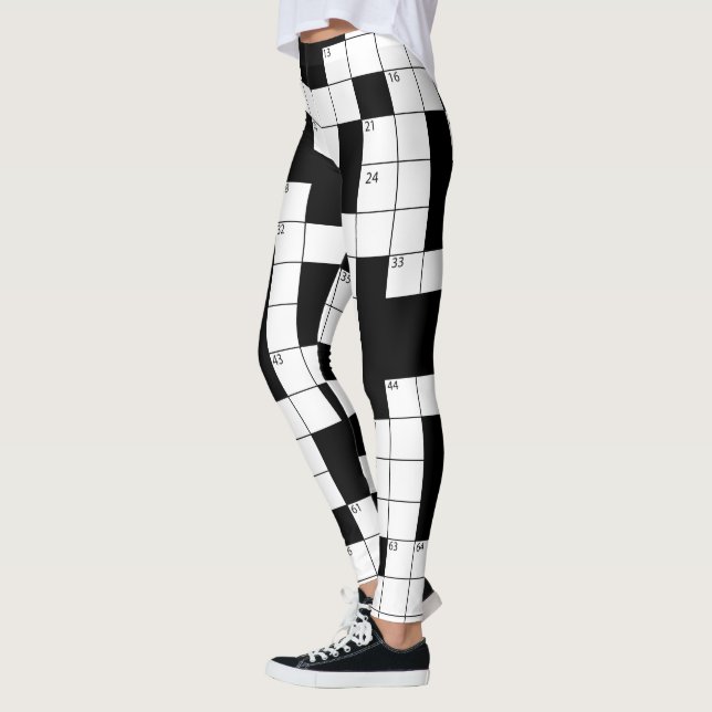 Leggings Rompecabezas de Crucigrama (Izquierda)