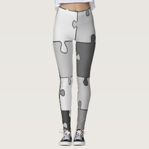 Leggings Rompecabezas gris de los tonos del rompecabezas
