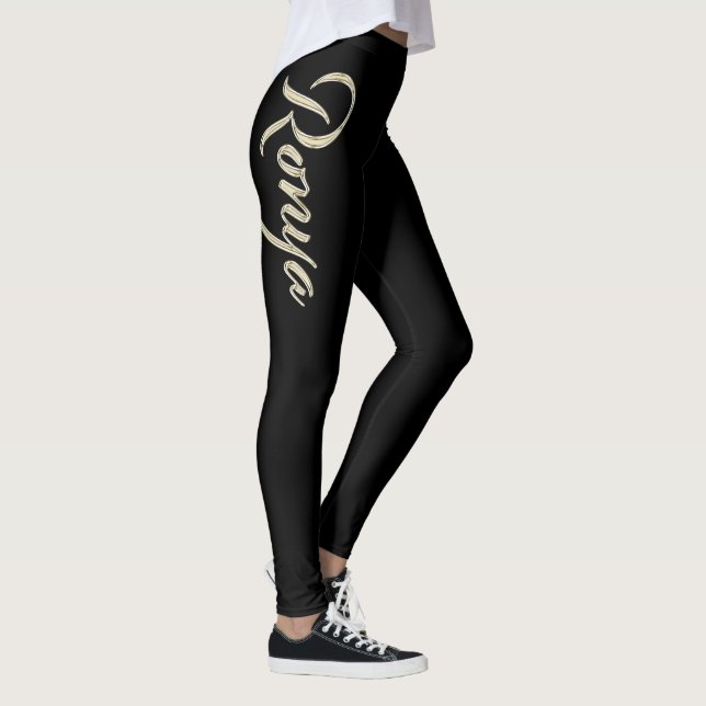 Leggings Ronya white gold Handwriting Hose (Derecha)